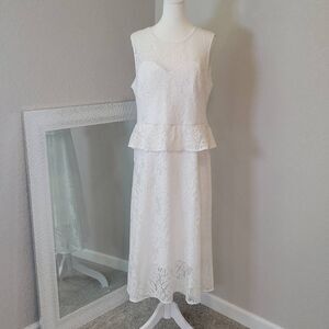 Lilly Pulitzer Nolea Dress - Resort White Paradise Found Lace Size 14